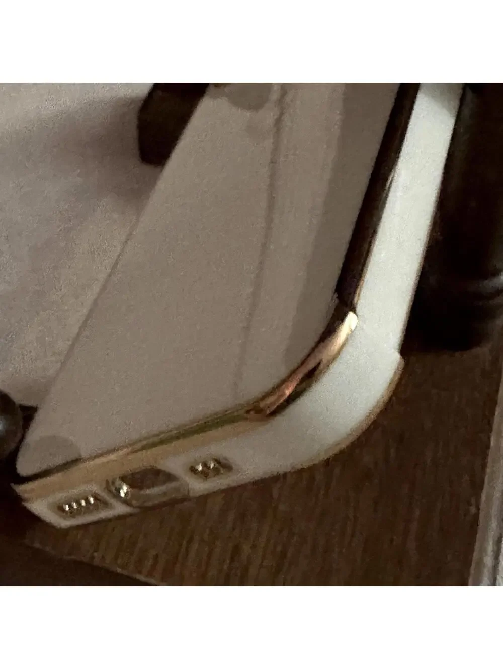 LUTTY white Iphone 13 pro gold electroplate Gold series case